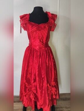 Scarlet Ruffle-Trim Midi Dress for Women